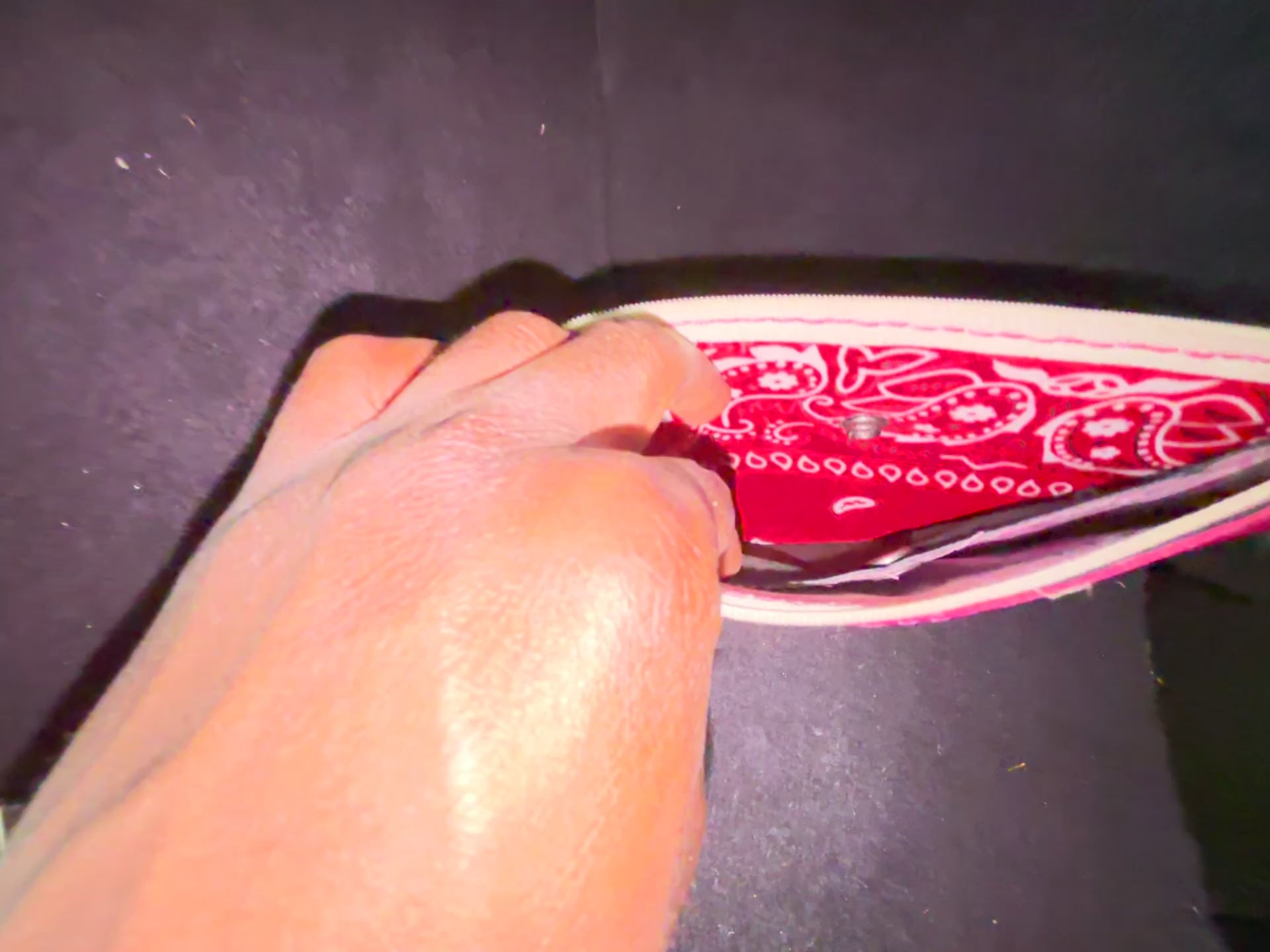 Fuchsia pink Goat skin pouch