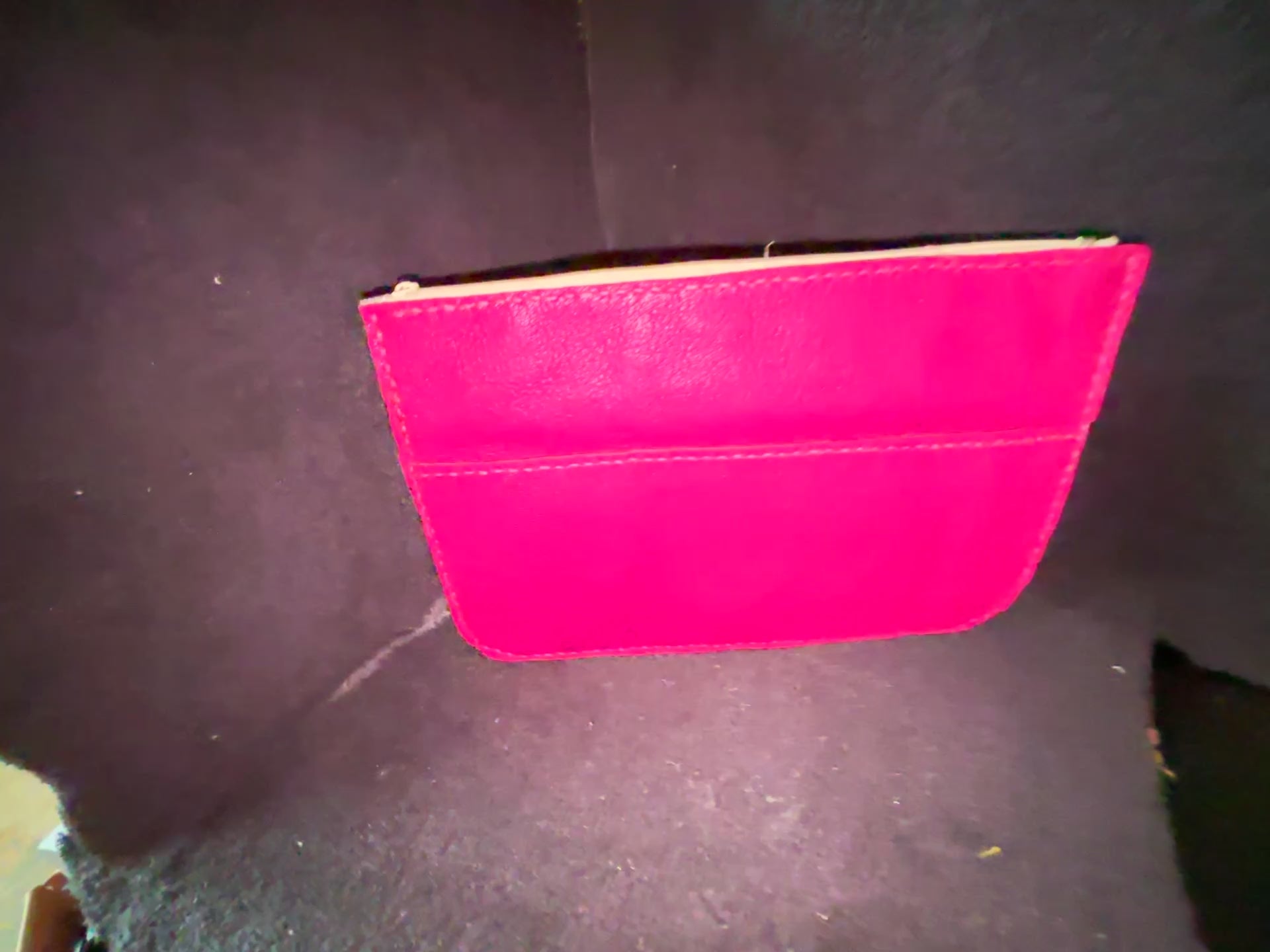Fuchsia pink Goat skin pouch