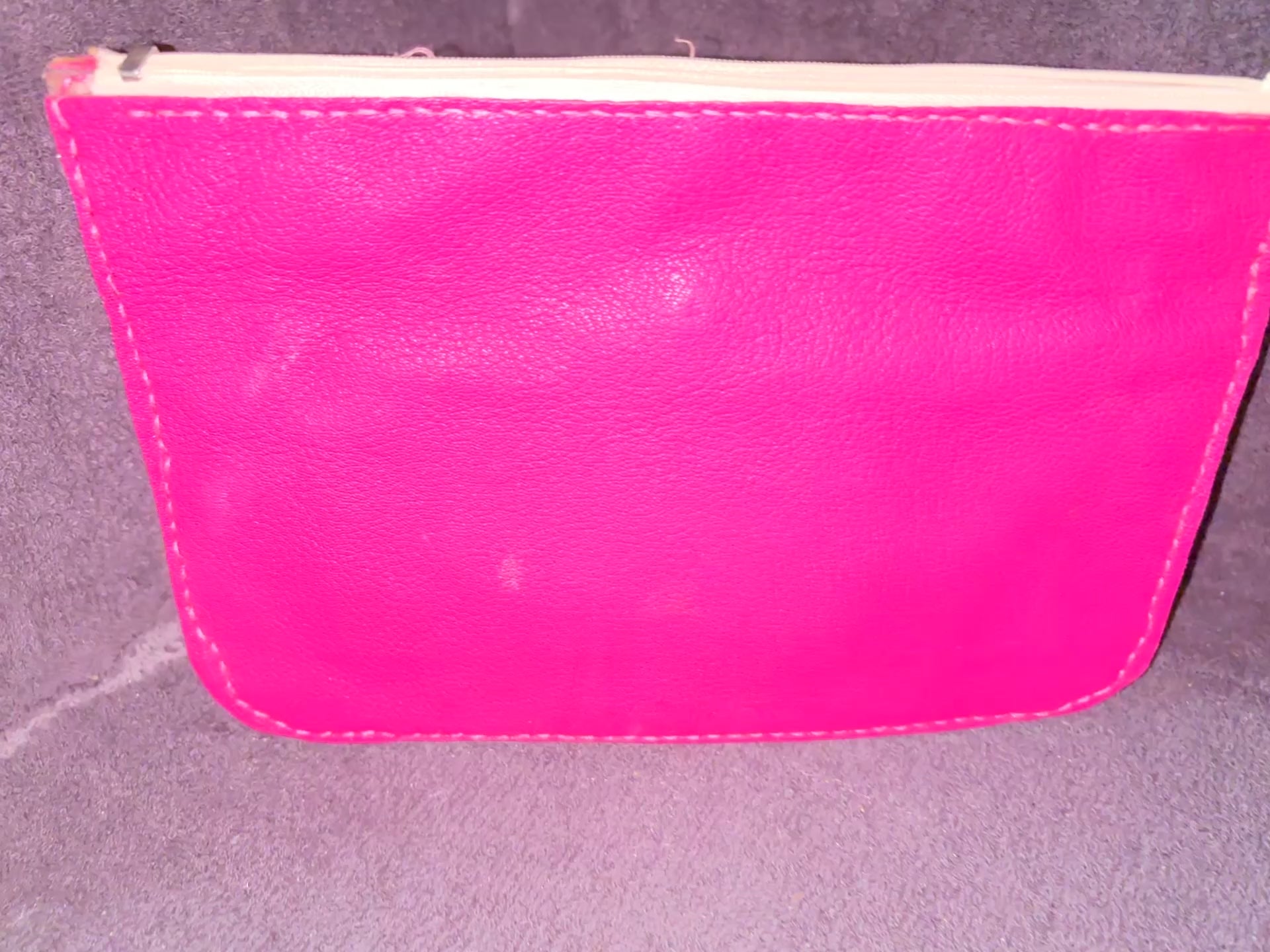 Fuchsia pink Goat skin pouch